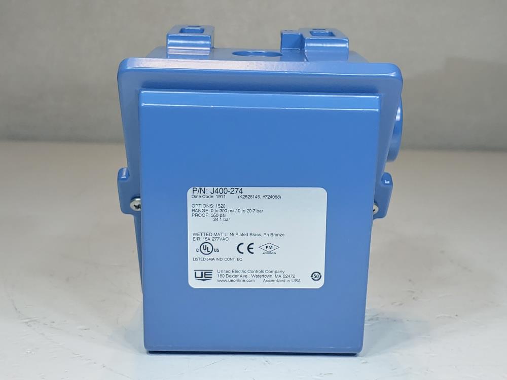 United Electric Pressure and Temperature Switch J400-274
