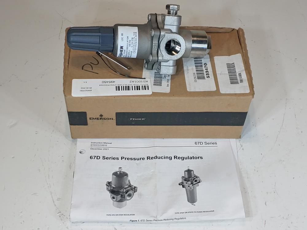 Fisher 67D Series Pressure Reducing Regulator Type 67DSR