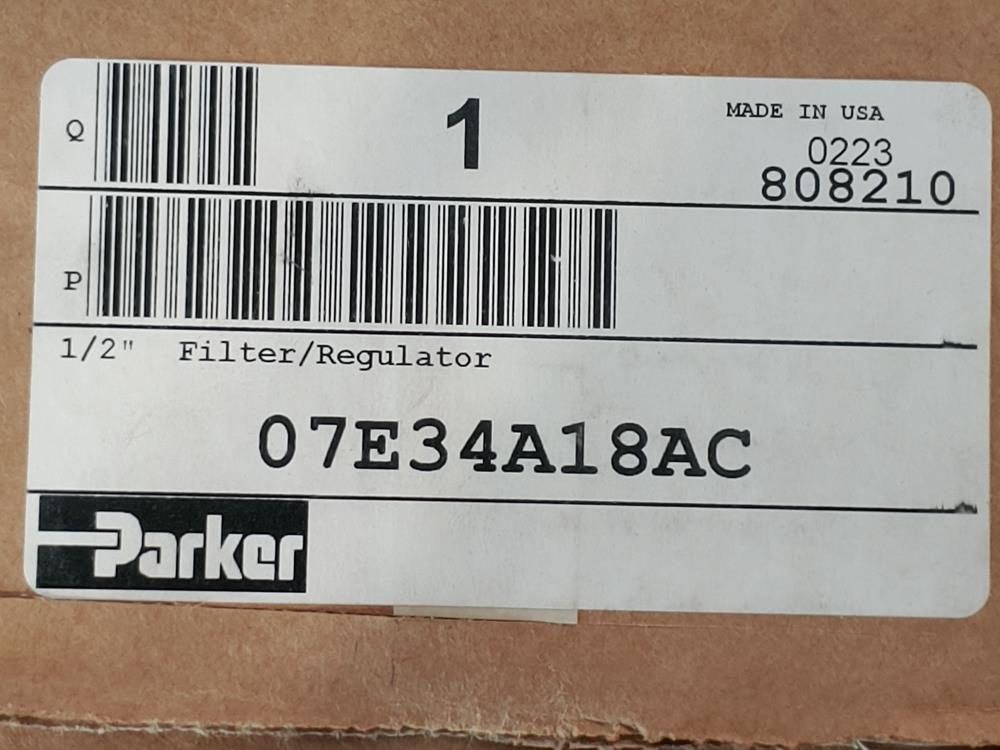 Parker 1/2" NPT Filter/Regulator 07E34A18AC