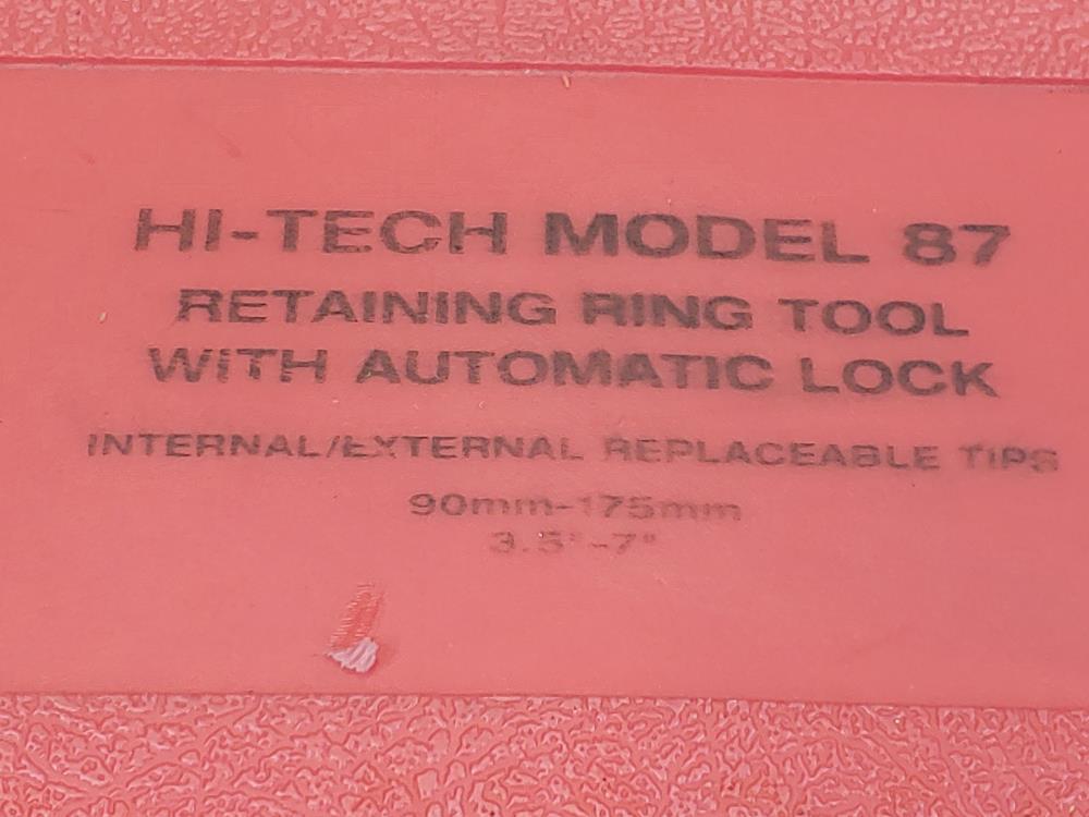 Hi-tech Model 87 Retaining Ring Pliers w/Trusco Snap Ring Pliers