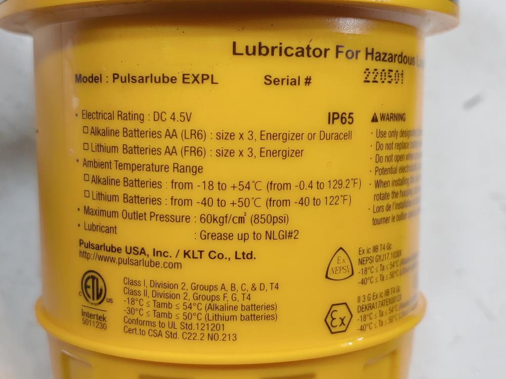 Pulsarlube Electromechanical lubricator EXPL240/ULTIPLEX-SYN