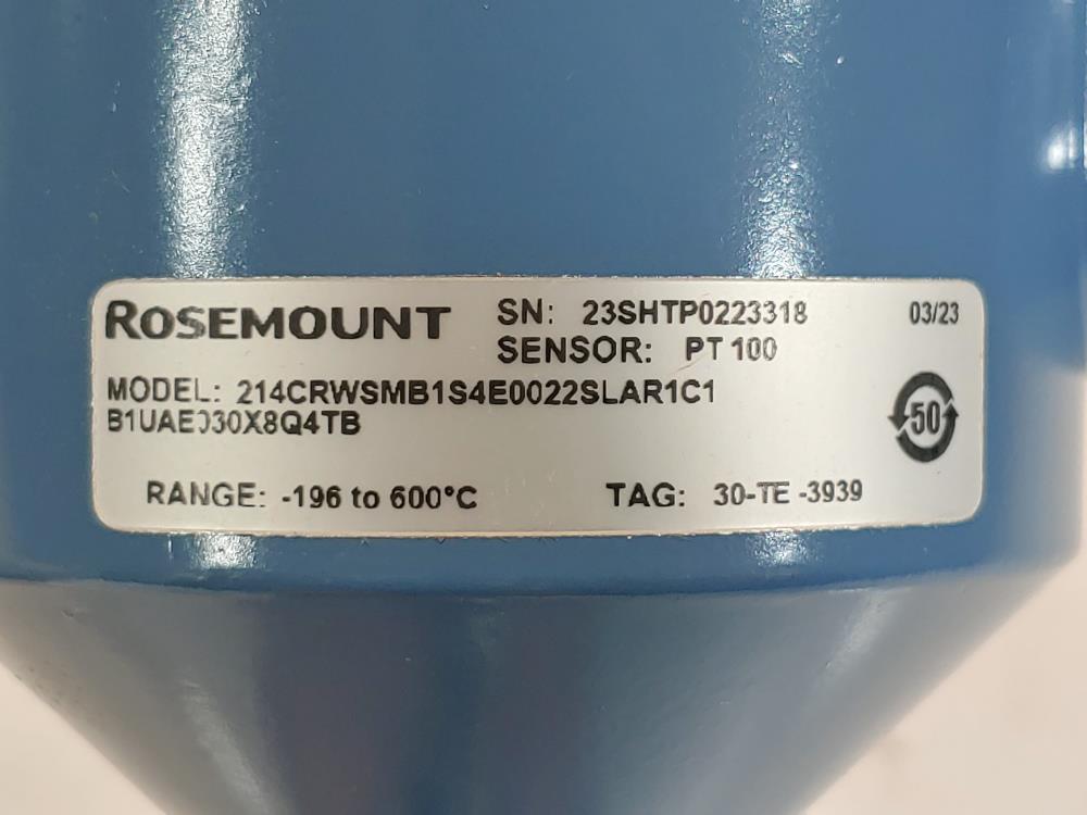 Rosemount 214C RTD Temperature Sensor 214CRWSMB1S4E0022SLAR1C1
