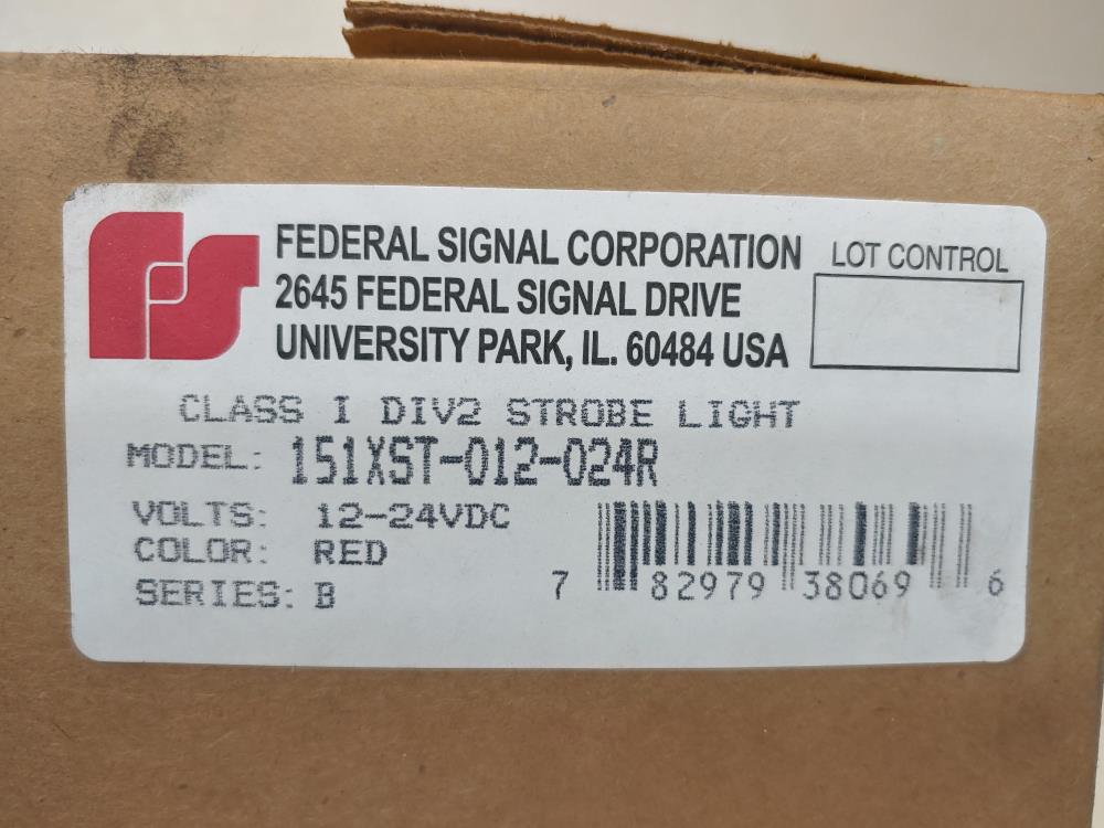 Federal Signal Red Class I DIV2 Strobe Light 151XST-012-024R 