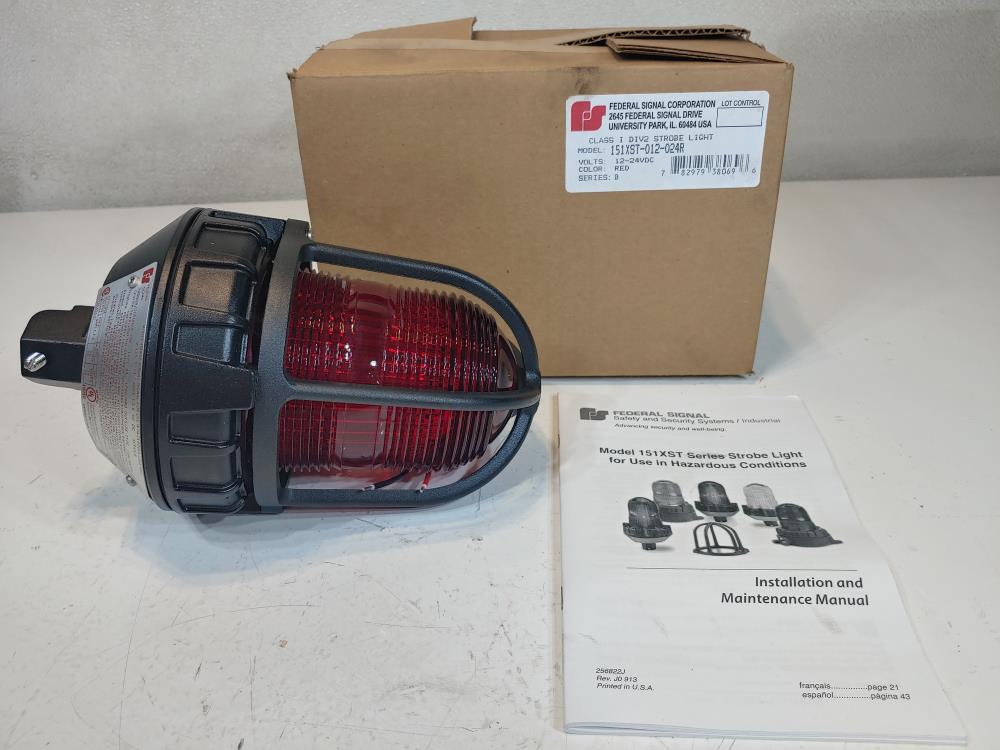 Federal Signal Red Class I DIV2 Strobe Light 151XST-012-024R 