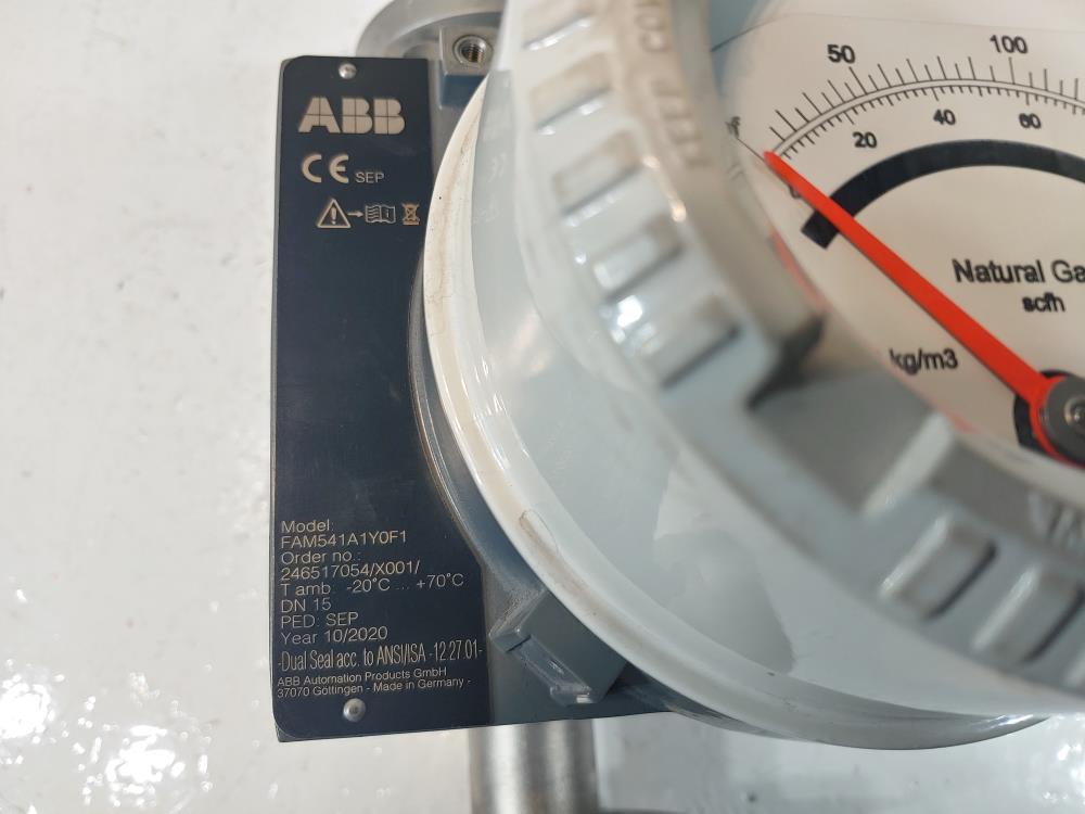 ABB Metal Cone Variable Area Flowmeter Model#: FAM541A1Y0F1 ( Natural Gas )