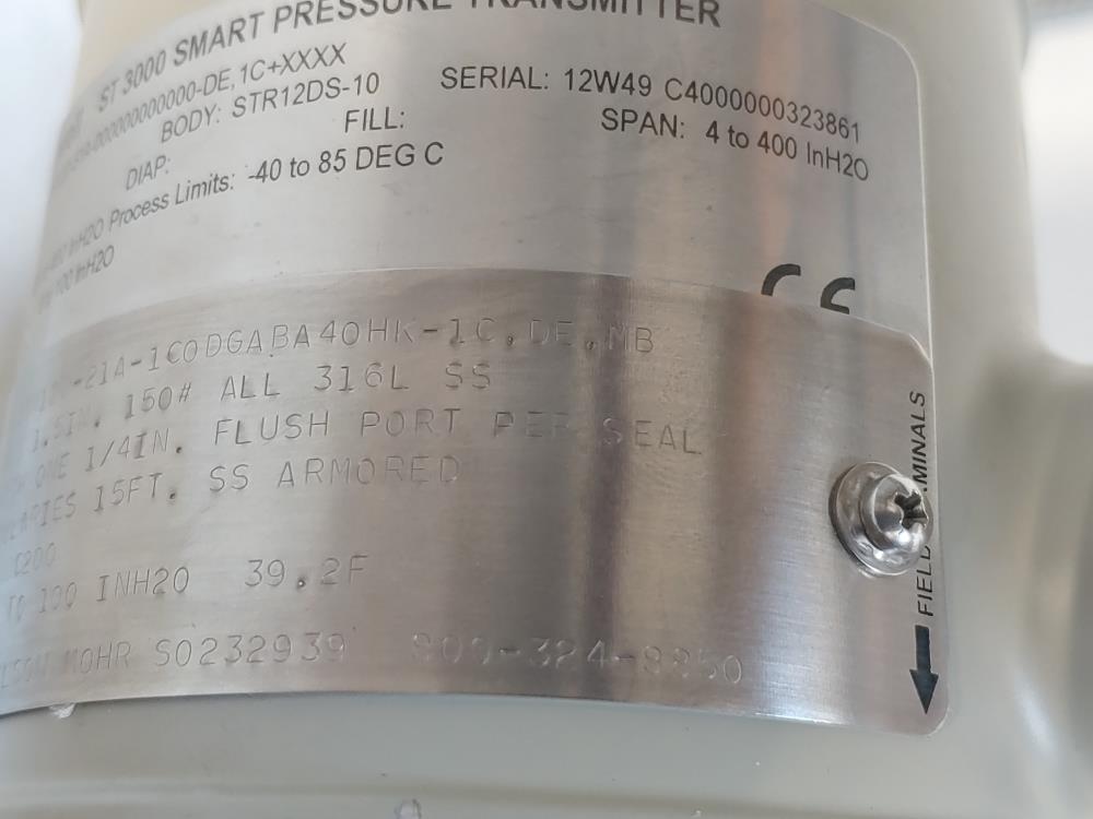 Honeywell ST3000 Smart Pressure Transmitter w/ Diapghragms STR12-51A
