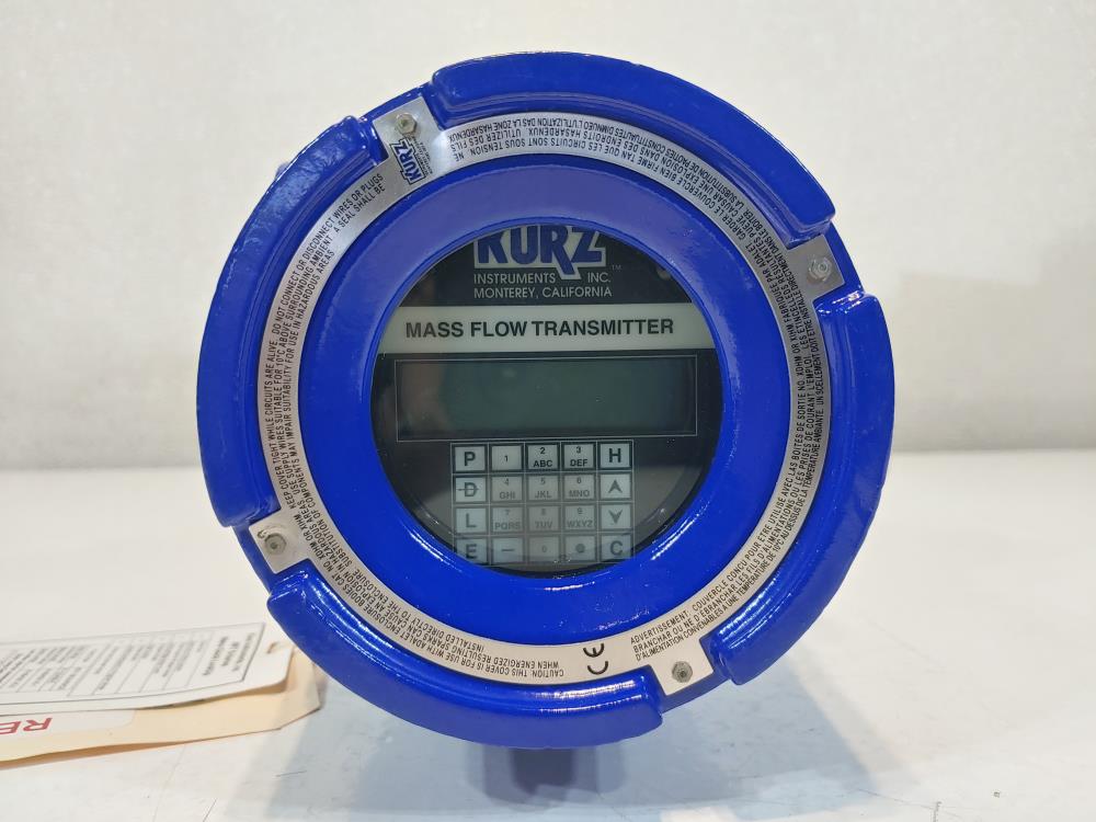 KURZ Flow Meter 454FTB-12-HT with Mass Flow Transmitter