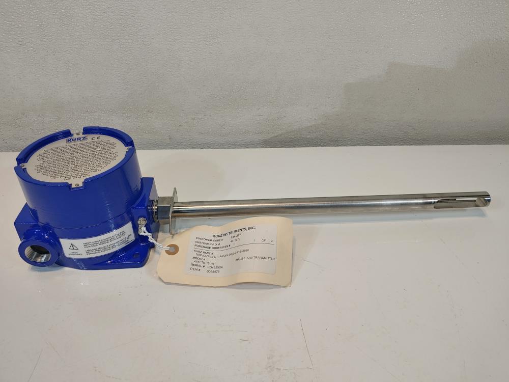 KURZ Flow Meter 454FTB-12-HT with Mass Flow Transmitter