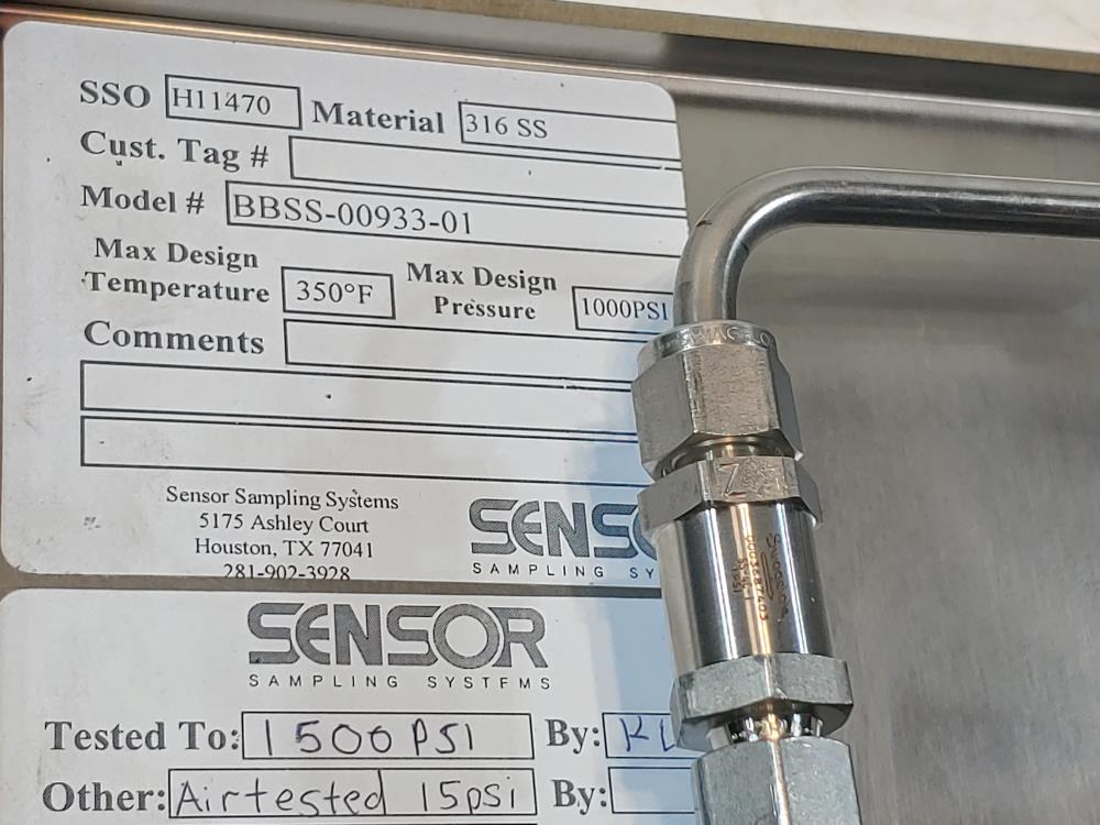 Sensor Sampling Systems Basic Bottle Sampling System BBSS-00933-01, Stainless