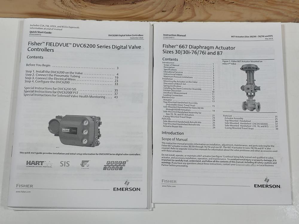 Fisher EZ 1" 300# Actuated Control Valve Type 667 w/ Fieldvue Positioner DVC6200