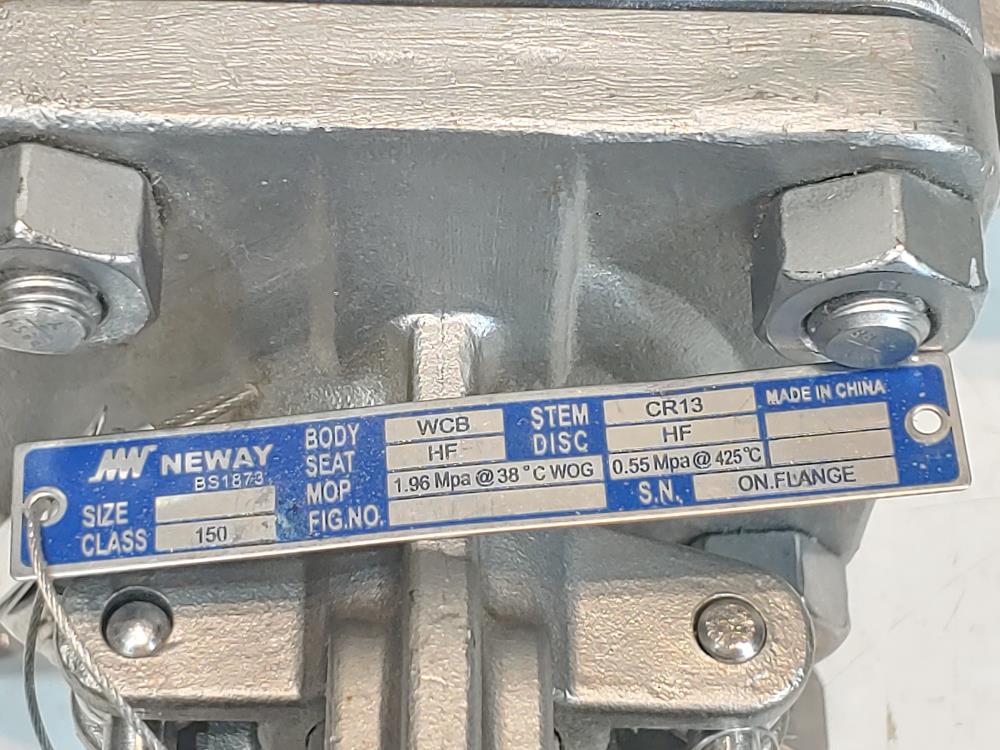 Neway 1-1/2" 150# CF8M Gate Valve 15GDC1RG10-TFE