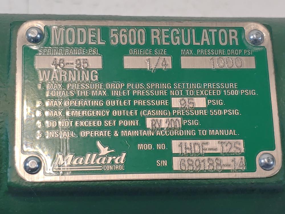 Mallard 5600 Regulator Model#: 1HDF-T25
