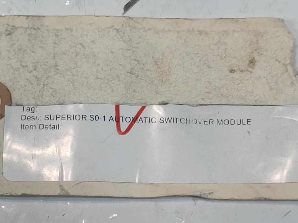 Superior SO-1 Automatic Switchover Module