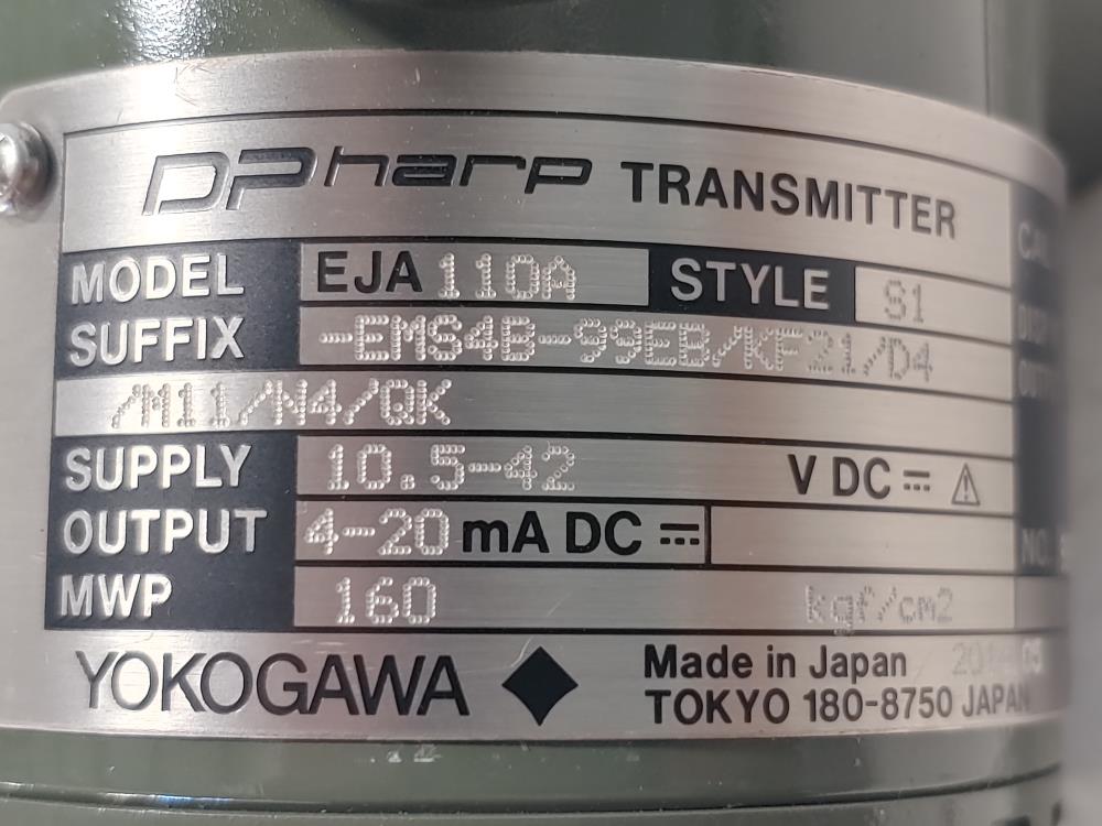 Yokogawa DP Harp Transmitter Model: EJA 110A Style S1 