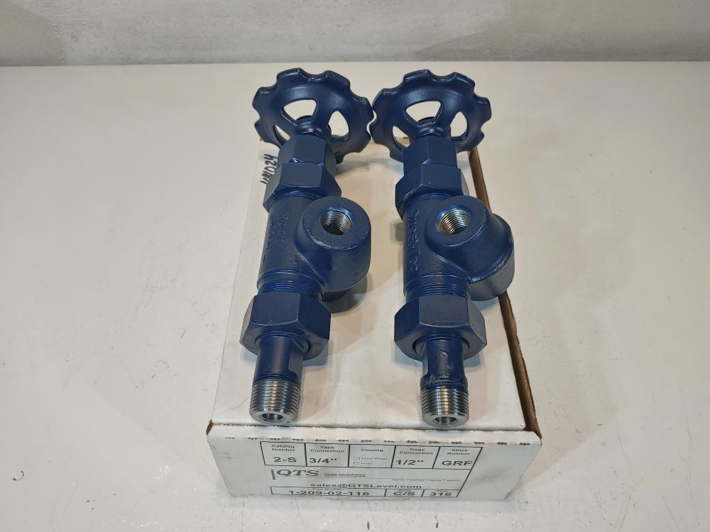 Quest-Tec 2-S  3/4" x 1/2" Gagecock Valves (Set of 2)