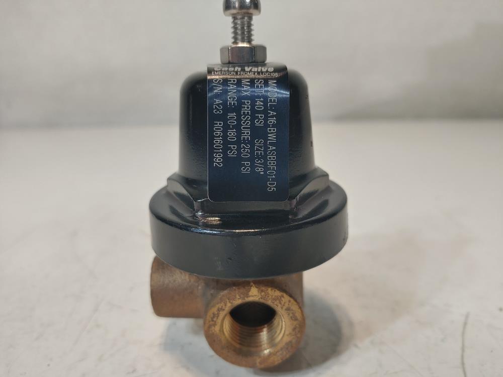 Cash Valve Pressure Regulator: A16