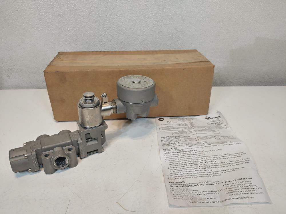 Versa VGS-3522-316-D14-XNWS-D024 SST Solenoid Valve  w/ P-1102-27V-VJBT 