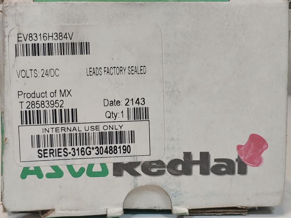 Asco Red-Hat Solenoid Valve EV8003H304 / EV8316H384V