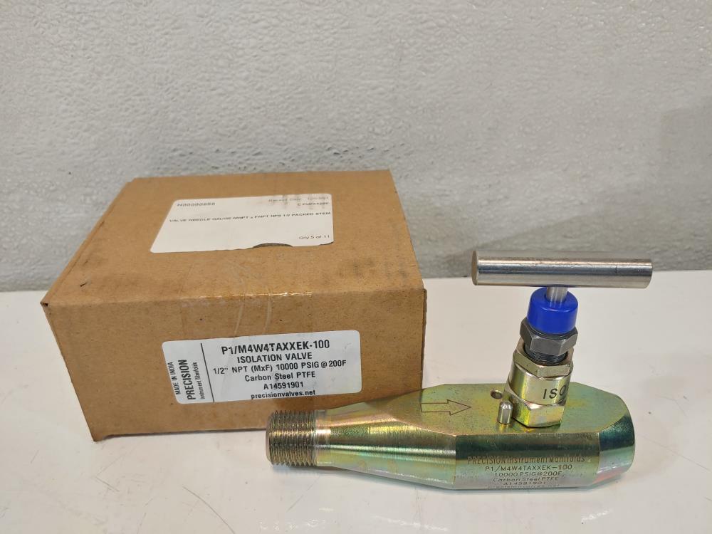 Precision Instruments 1/2" NPT CS Manifold Valve P1/M4W4TAXXEK-100