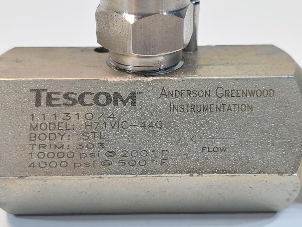 Anderson Greenwood Tescom H71VIC-44Q Needle Valve  (Lot of 5)