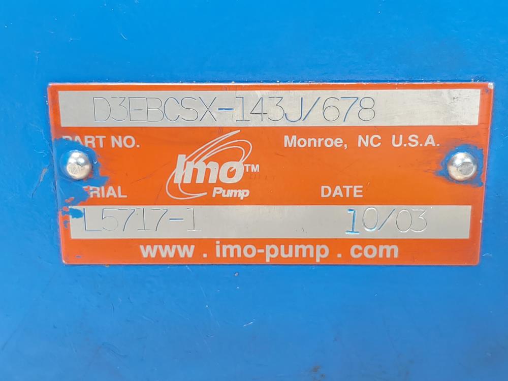 IMO D3EBCSX-143J/678 Screw Pump 