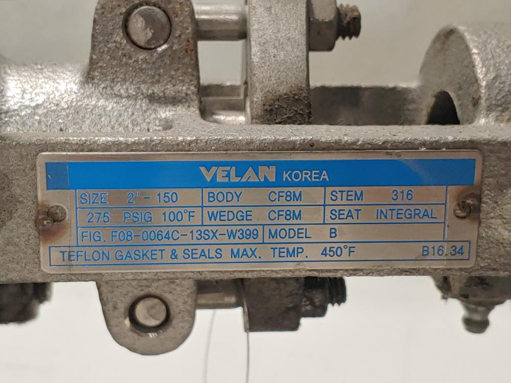 Velan 2" 150# RF Gate Valve FIG: F08-0064C-13SX-W399