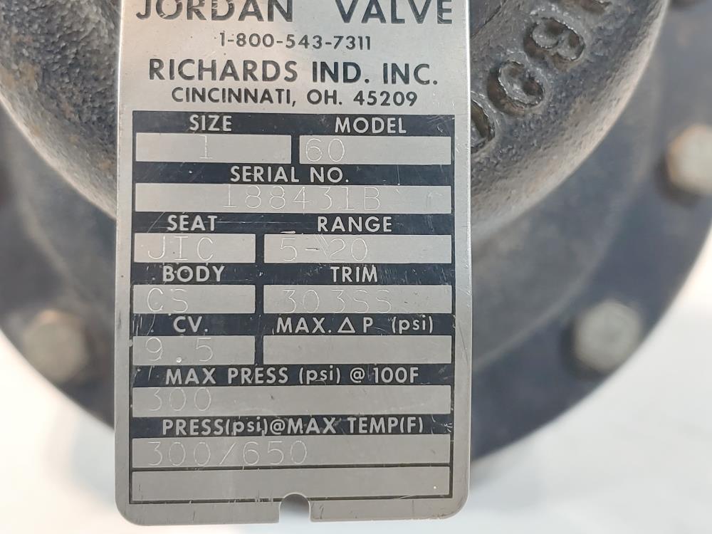 Jordan 1" Sliding Gate Pressure Regulator Model 60 Range 520