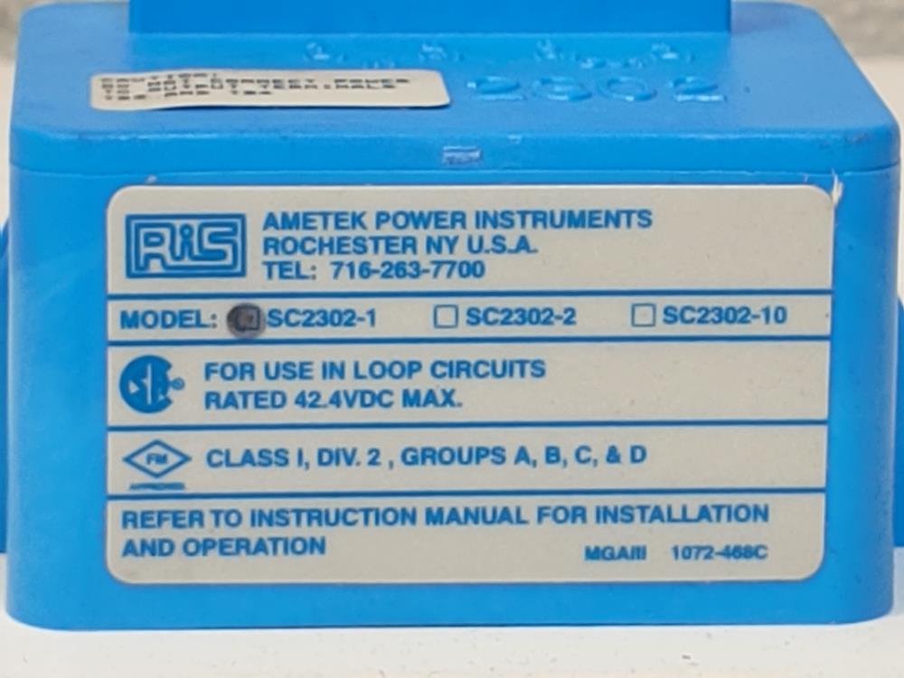 Ametek Power Instruments Signal Loop Isolator SC23021