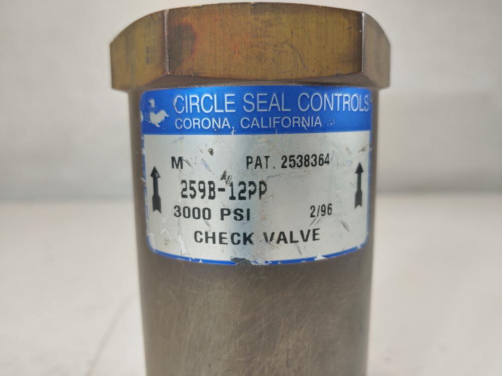 Circle Seal 1-1/2" Check Valve 259B-12PP
