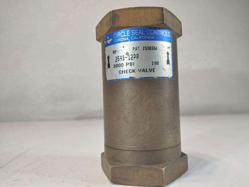 Circle Seal 1-1/2" Check Valve 259B-12PP