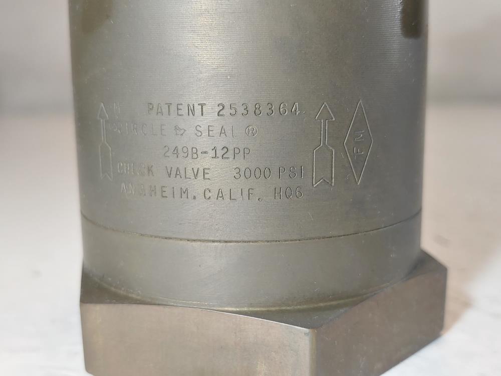 Circle Seal 1-1/2" Check Valve Model 249B-12PP