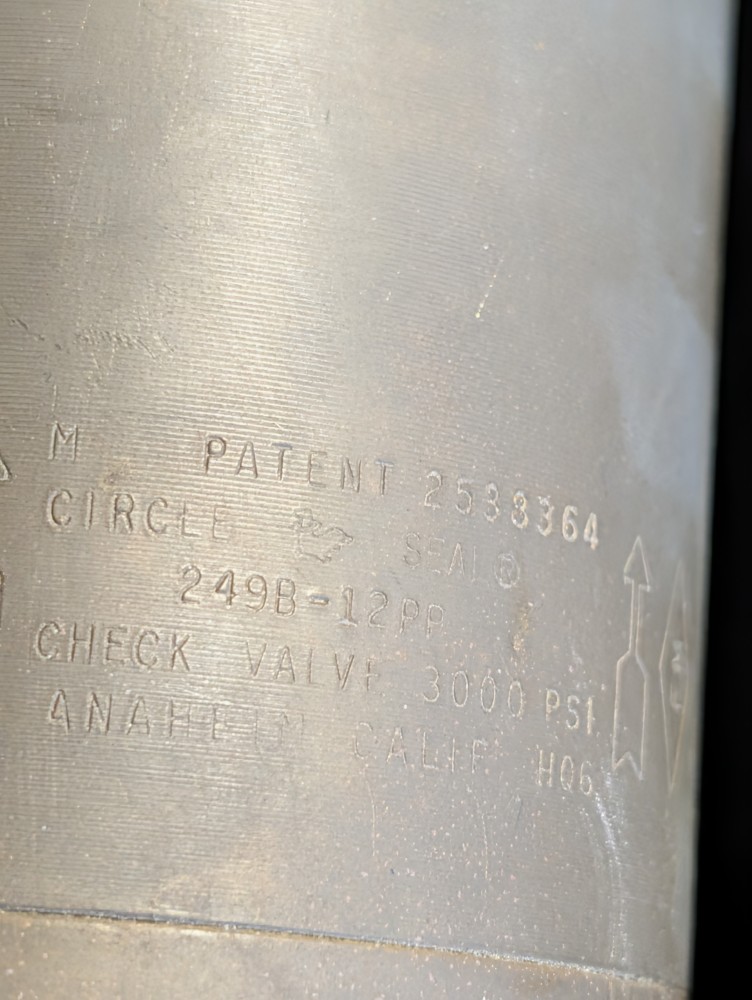 Circle Seal 1-1/2" Check Valve Model 249B-12PP
