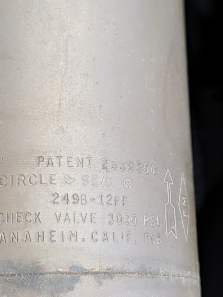 Circle Seal 1-1/2" Check Valve Model 249B-12PP