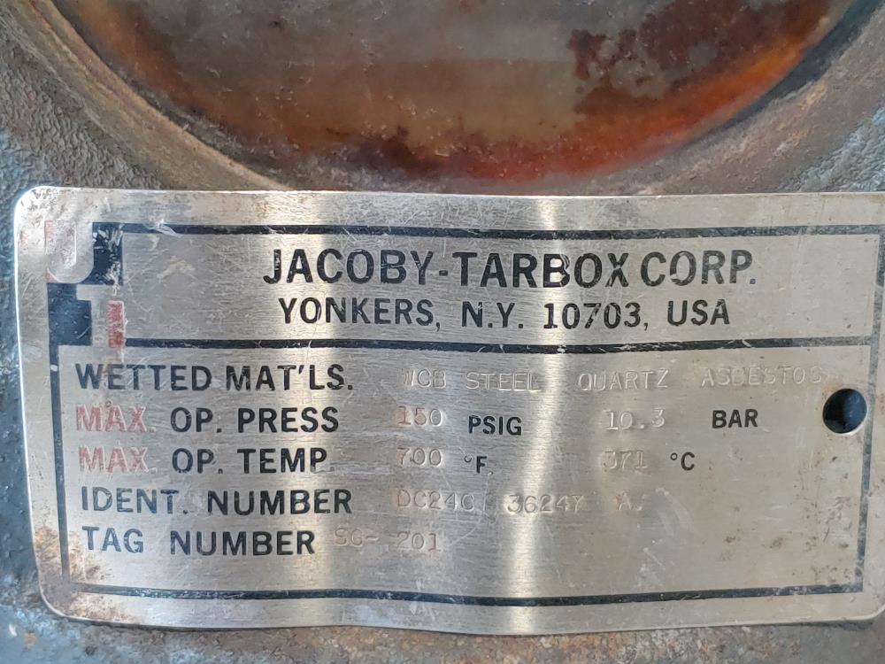 Jacoby Tarbox 4" 300# Plain Flanged WCB Sight Flow Indicator DC24C 36247 A