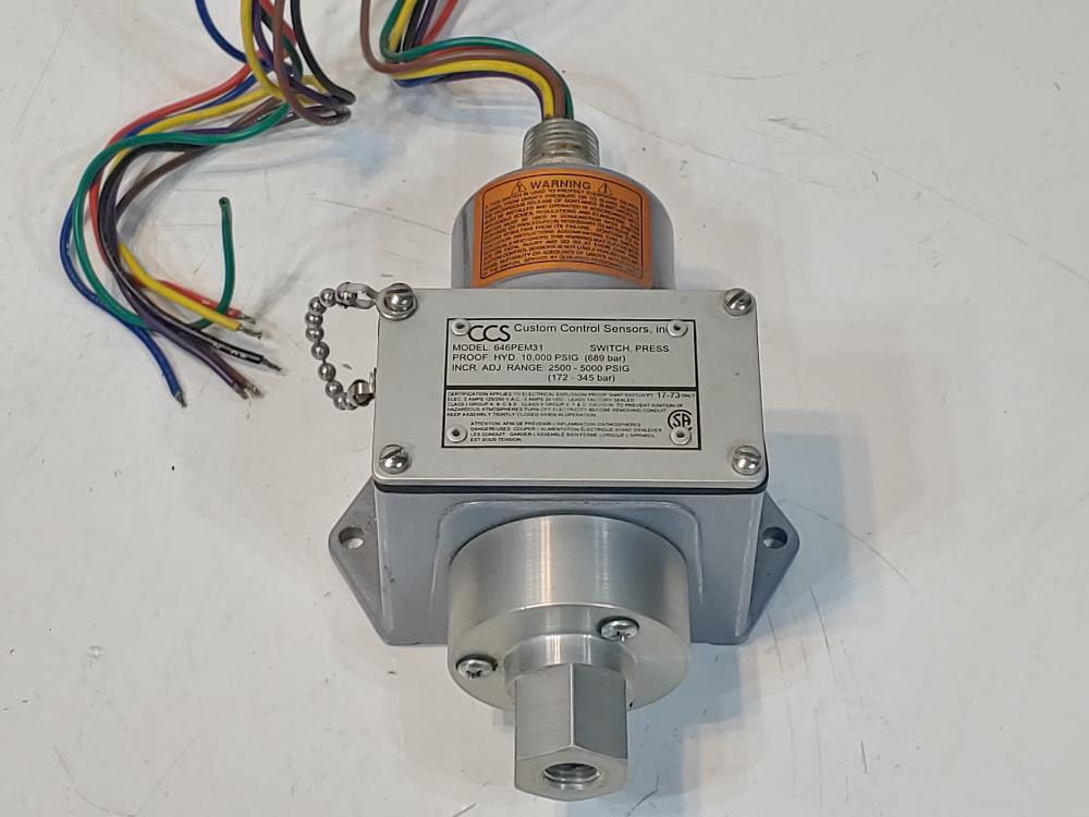Custom Control Sensors Pressure Switch Model 646PEM31