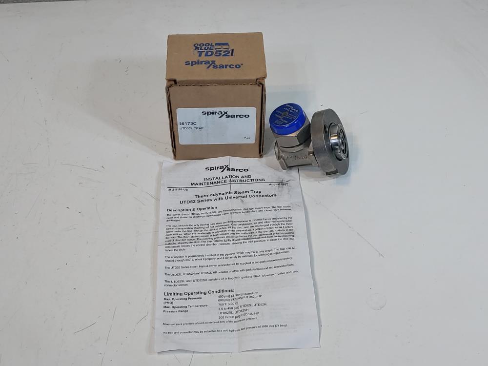 Spirax Sarco UTD52L Cool Blue 1/2" Thermodynamic Steam Trap 66173C