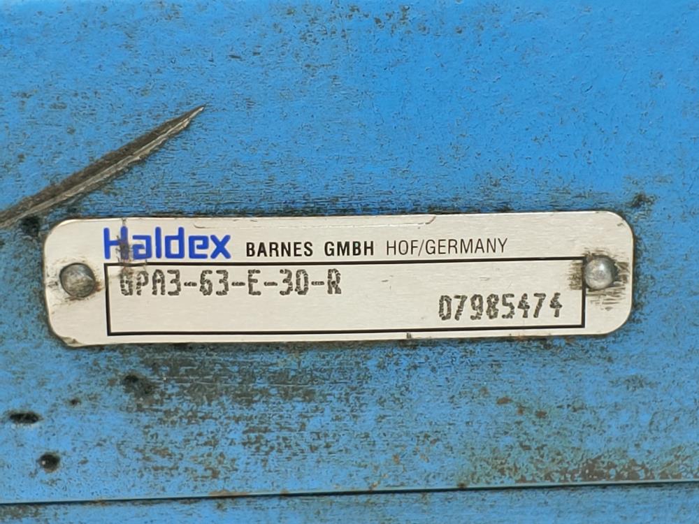 Haldex Hydraulic Gear  Pump GPA3-63-E-30-R