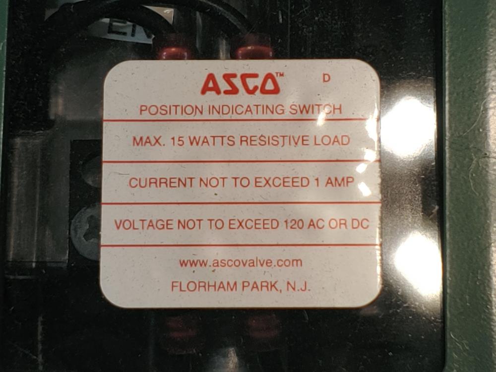 Asco 8214G038C  3/4" 2-Way N/O Gas Vent Solenoid Valve