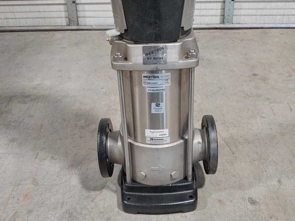 Webtrol NV180B3-2FE3T NV Series Vertical Booster Pump w/ WEG 20 HP Motor