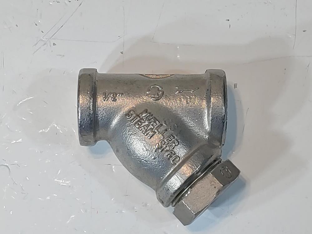 Mueller 1/2" FNPT "Y" Strainer 50-580-01 CF8M