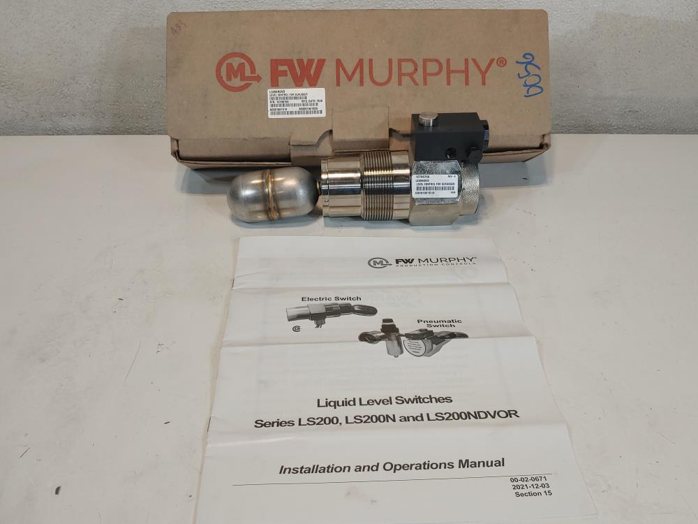 Murphy LS200N Pneumatic Liquid Level Controller n/ Float Switch