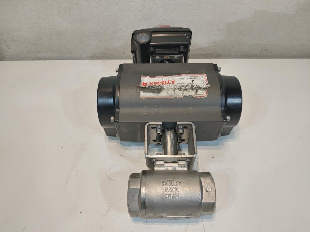 Keckley C-1000SR4 Spring Return Actuator w/ 1" Ball Valve & Mechanical Switch