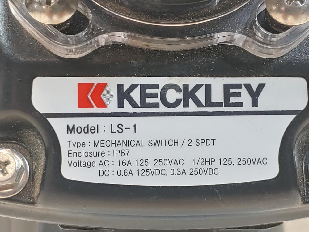 Keckley C-1000SR4 Spring Return Actuator w/ 1" Ball Valve & Mechanical Switch