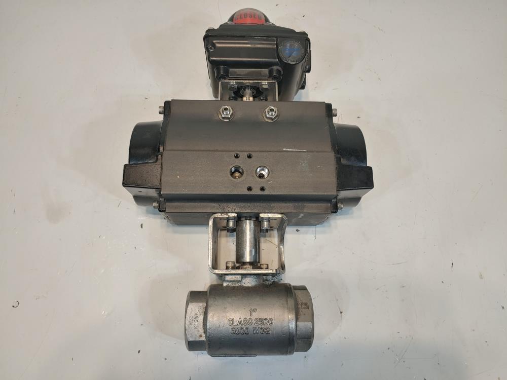 Keckley C-1000SR4 Spring Return Actuator w/ 1" Ball Valve & Mechanical Switch