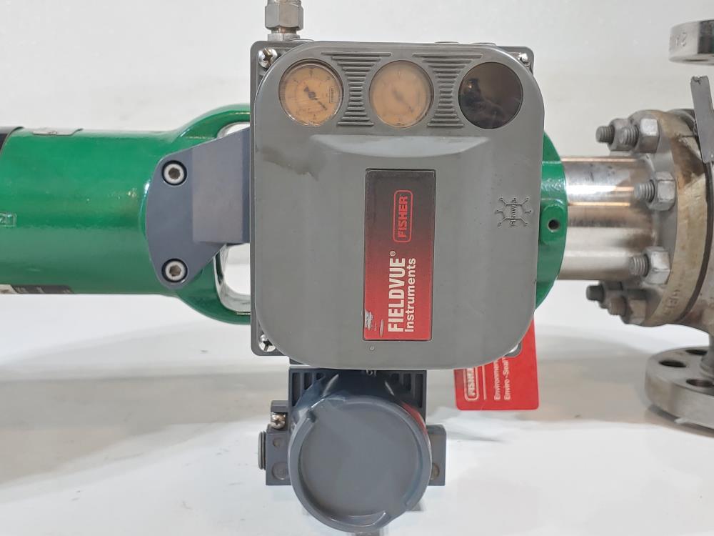 Fisher 2" 300# Actuated Control Valve Type E7 w/ Fieldvue Positioner DVC6000