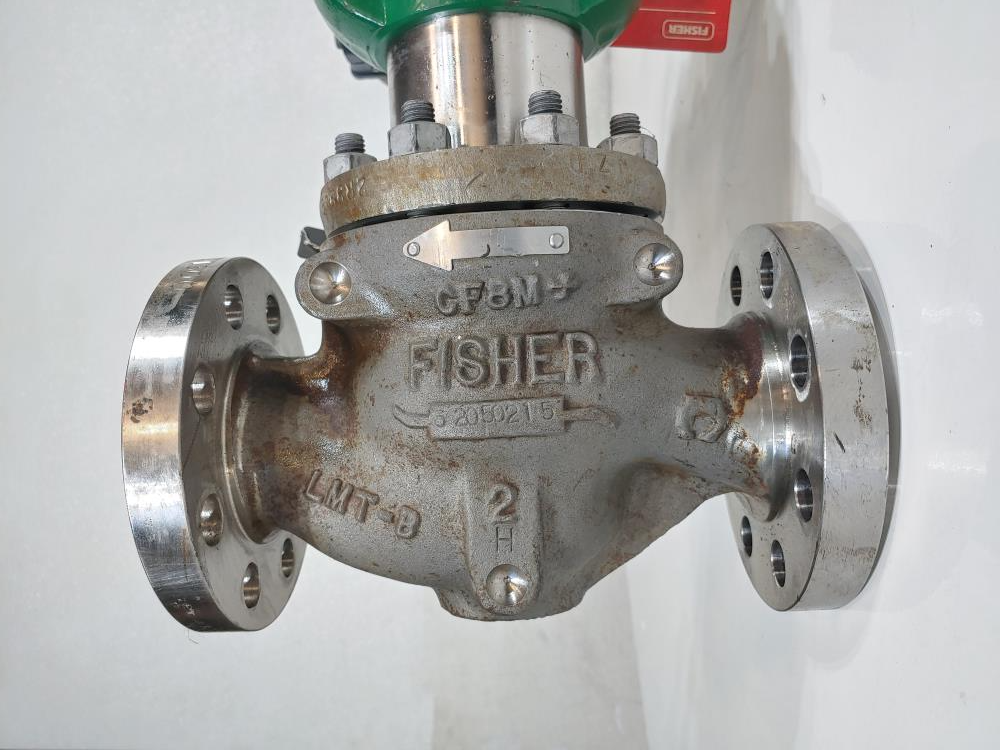 Fisher 2" 300# Actuated Control Valve Type E7 w/ Fieldvue Positioner DVC6000