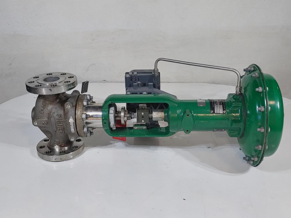 Fisher 2" 300# Actuated Control Valve Type E7 w/ Fieldvue Positioner DVC6000