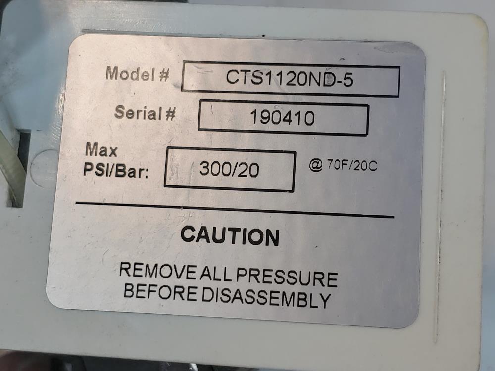 Sentry Blacoh CTS1120ND-5 Pulsation Dampener 1/2" FNPT