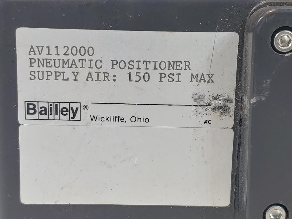 Bailey Fischer & Porter Pneumatic Valve Positioner AV112000