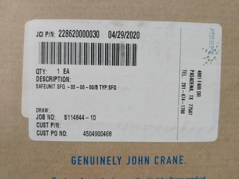 John Crane Safeunit SFQ-03-00-00/B Flow Switch